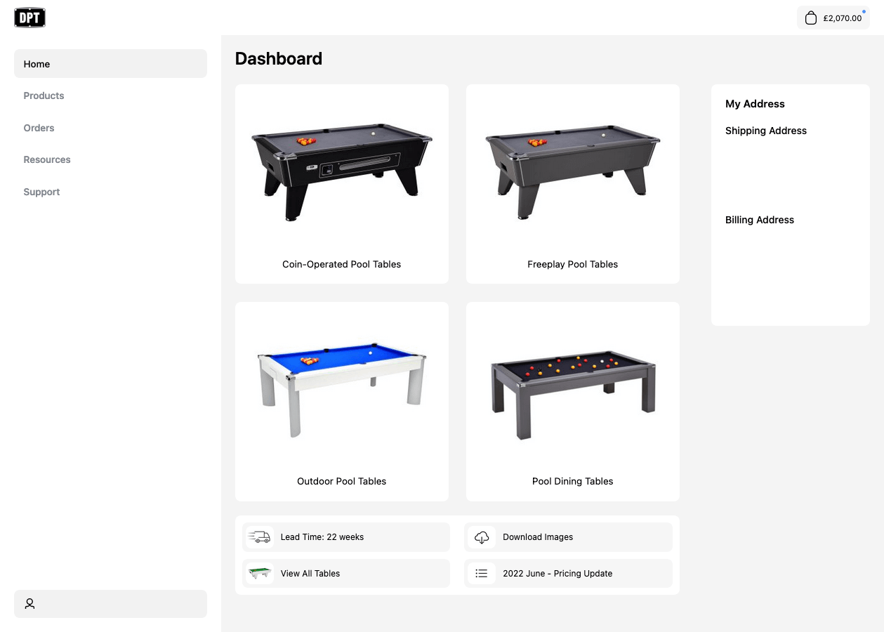 DPT Pool Tables Wholesale